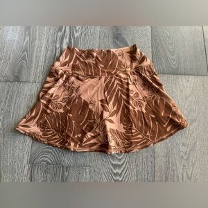 Offline by Aerie Crossover Tennis Skirt in Brown Floral Size Large